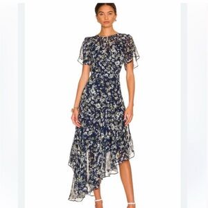 Astr Navy Floral Maxi Dress